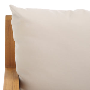 Safavieh Trinidad Brazilian Teak Patio Chair - Elegant Outdoor Seating For Comfort And Durability In Style Natural ,White Wood ,Fabric ,Foam Cpt1058a