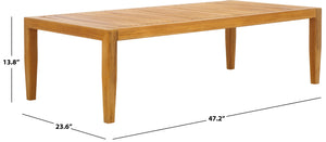 Safavieh Samoa Brazilian Teak Patio Coffee Table - Elegant Outdoor Centerpiece For Relaxation And Style Natural Wood Cpt1059a