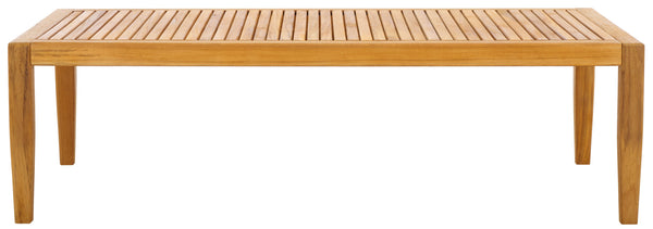 Safavieh Samoa Brazilian Teak Patio Coffee Table - Elegant Outdoor Centerpiece For Relaxation And Style Natural Wood Cpt1059a