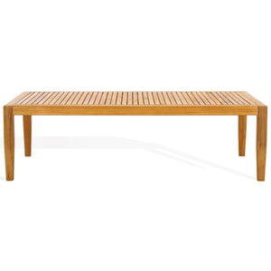 Safavieh Samoa Brazilian Teak Patio Coffee Table - Elegant Outdoor Centerpiece For Relaxation And Style Natural Wood Cpt1059a