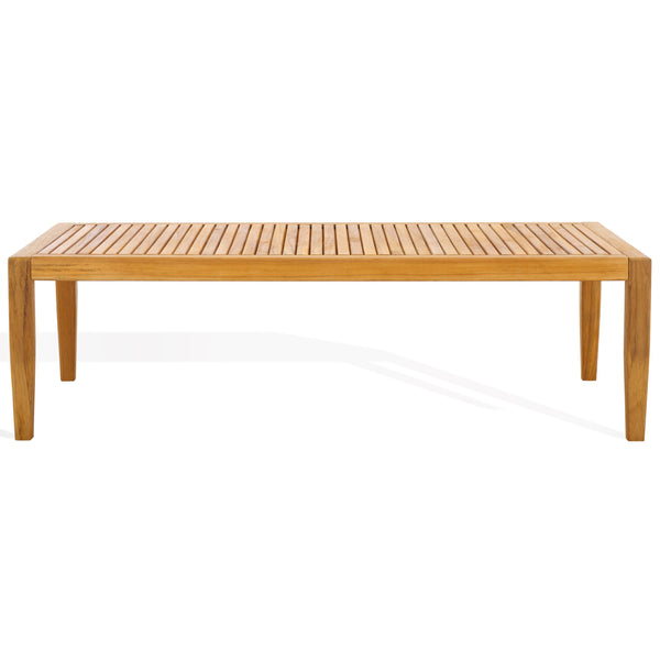 Safavieh Samoa Brazilian Teak Patio Coffee Table - Elegant Outdoor Centerpiece For Relaxation And Style Natural Wood Cpt1059a