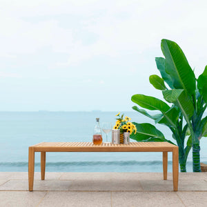 Safavieh Samoa Brazilian Teak Patio Coffee Table - Elegant Outdoor Centerpiece For Relaxation And Style Natural Wood Cpt1059a