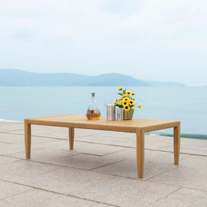Safavieh Samoa Brazilian Teak Patio Coffee Table - Elegant Outdoor Centerpiece For Relaxation And Style Natural Wood Cpt1059a