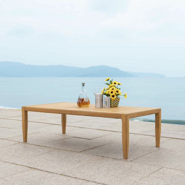 Safavieh Samoa Brazilian Teak Patio Coffee Table - Elegant Outdoor Centerpiece For Relaxation And Style Natural Wood Cpt1059a