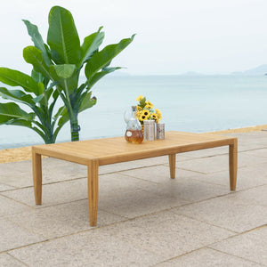 Safavieh Samoa Brazilian Teak Patio Coffee Table - Elegant Outdoor Centerpiece For Relaxation And Style Natural Wood Cpt1059a