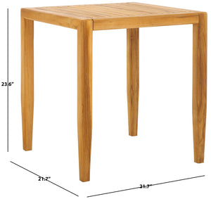 Safavieh Samoa Brazilian Teak Patio Accent Table – Elegant Outdoor Furniture For Stylish Gatherings And Relaxation Natural Wood Cpt1060a