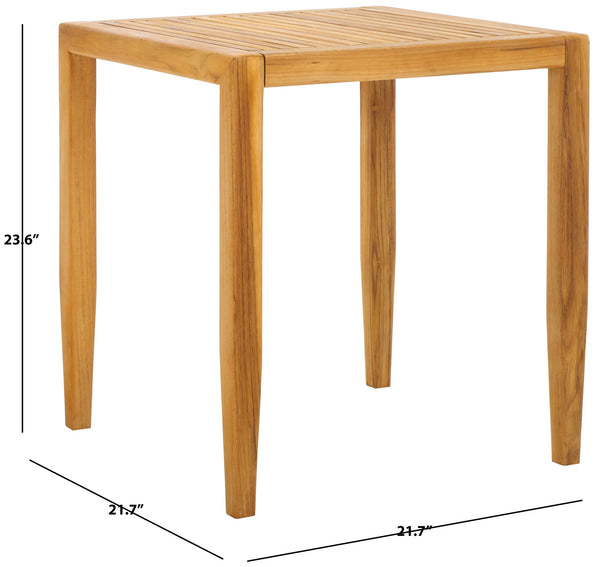 Safavieh Samoa Brazilian Teak Patio Accent Table – Elegant Outdoor Furniture For Stylish Gatherings And Relaxation Natural Wood Cpt1060a