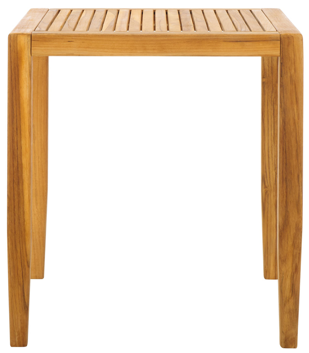 Safavieh Samoa Brazilian Teak Patio Accent Table – Elegant Outdoor Furniture For Stylish Gatherings And Relaxation Natural Wood Cpt1060a