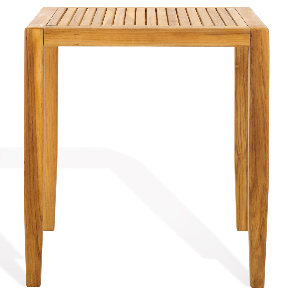 Safavieh Samoa Brazilian Teak Patio Accent Table – Elegant Outdoor Furniture For Stylish Gatherings And Relaxation Natural Wood Cpt1060a