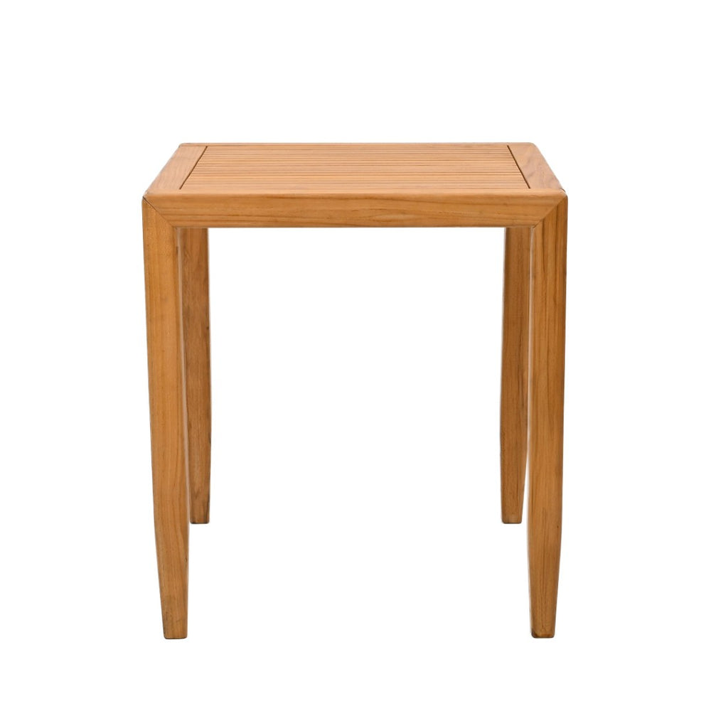 Safavieh SAMOA Handcrafted Brazilian Teak Patio Accent Table - Natural Finish for Elegant Outdoor Spaces CPT1060A