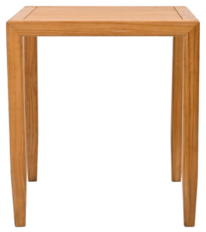 Safavieh Samoa Brazilian Teak Patio Accent Table – Elegant Outdoor Furniture For Stylish Gatherings And Relaxation Natural Wood Cpt1060a