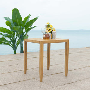 Safavieh Samoa Brazilian Teak Patio Accent Table – Elegant Outdoor Furniture For Stylish Gatherings And Relaxation Natural Wood Cpt1060a