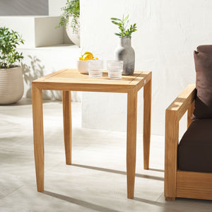 Safavieh Samoa Brazilian Teak Patio Accent Table – Elegant Outdoor Furniture For Stylish Gatherings And Relaxation Natural Wood Cpt1060a