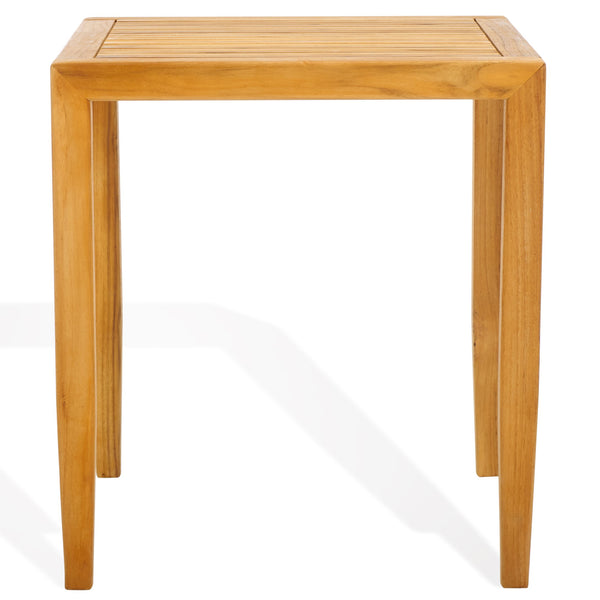 Safavieh Samoa Brazilian Teak Patio Accent Table – Elegant Outdoor Furniture For Stylish Gatherings And Relaxation Natural Wood Cpt1060a