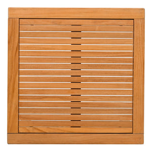 Safavieh Samoa Brazilian Teak Patio Accent Table – Elegant Outdoor Furniture For Stylish Gatherings And Relaxation Natural Wood Cpt1060a