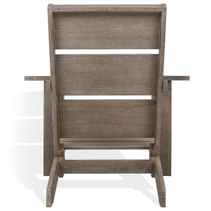 Coral Eucalyptus Adirondack Chair With Durable Wood Build, Ergonomic Deep Seat & Wide Armrests