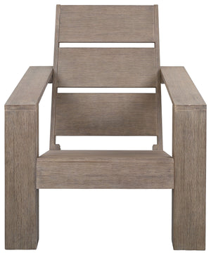 Coral Eucalyptus Adirondack Chair With Durable Wood Build, Ergonomic Deep Seat & Wide Armrests