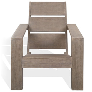 Coral Eucalyptus Adirondack Chair With Durable Wood Build, Ergonomic Deep Seat & Wide Armrests