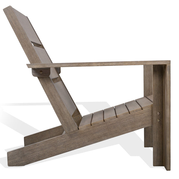 Coral Eucalyptus Adirondack Chair With Durable Wood Build, Ergonomic Deep Seat & Wide Armrests