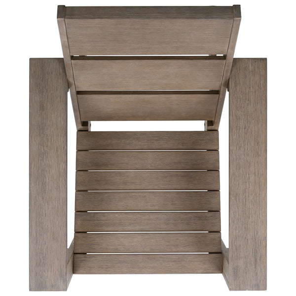Coral Eucalyptus Adirondack Chair With Durable Wood Build, Ergonomic Deep Seat & Wide Armrests