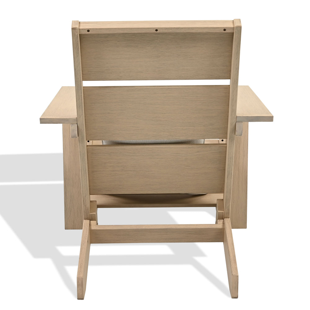 Calypso Eucalyptus Adirondack Chair — Durable Outdoor Hardwood Seating, Ergonomic Slatted Design, Weather-Resistant Finish