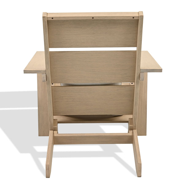 Calypso Eucalyptus Adirondack Chair — Durable Outdoor Hardwood Seating, Ergonomic Slatted Design, Weather-Resistant Finish
