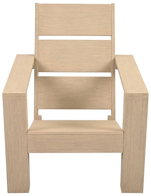 Calypso Eucalyptus Adirondack Chair — Durable Outdoor Hardwood Seating, Ergonomic Slatted Design, Weather-Resistant Finish