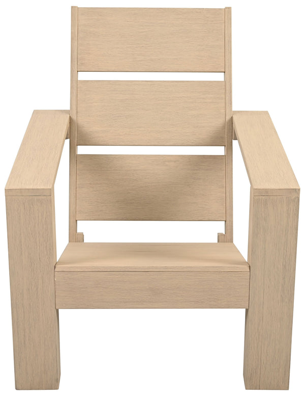 Calypso Eucalyptus Adirondack Chair — Durable Outdoor Hardwood Seating, Ergonomic Slatted Design, Weather-Resistant Finish