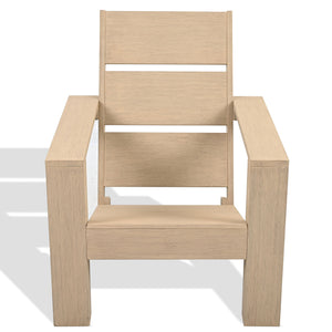 Calypso Eucalyptus Adirondack Chair — Durable Outdoor Hardwood Seating, Ergonomic Slatted Design, Weather-Resistant Finish