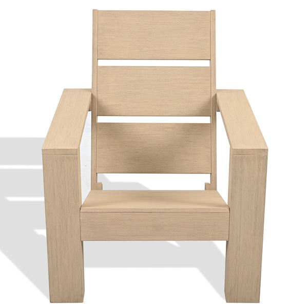 Calypso Eucalyptus Adirondack Chair — Durable Outdoor Hardwood Seating, Ergonomic Slatted Design, Weather-Resistant Finish