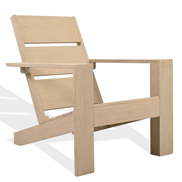 Calypso Eucalyptus Adirondack Chair — Durable Outdoor Hardwood Seating, Ergonomic Slatted Design, Weather-Resistant Finish