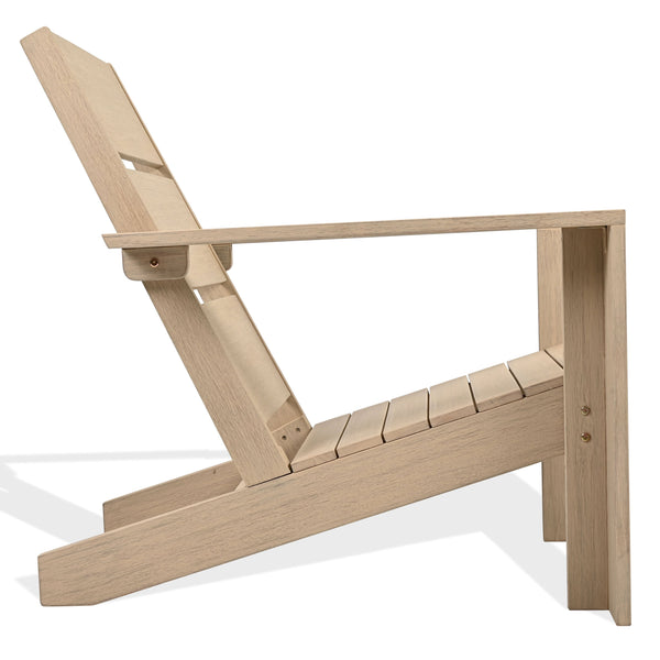 Calypso Eucalyptus Adirondack Chair — Durable Outdoor Hardwood Seating, Ergonomic Slatted Design, Weather-Resistant Finish