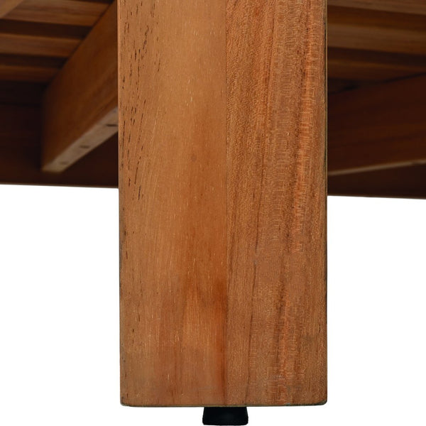 Safavieh Achilles Teak Patio Sofa - Stylish Natural Teak Design With Plush White Cushions For Outdoor Comfort White ,Natural Teak Wood ,Fabric ,Foam Cpt1069a