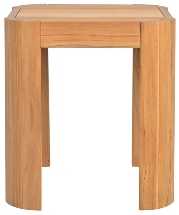 Safavieh Leilani Solid Brazilian Teak Square Accent Table Warm Honey Grain for Living Spaces CPT1078A
