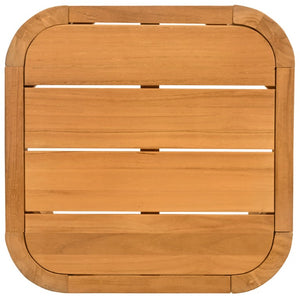 Safavieh Leilani Solid Brazilian Teak Square Accent Table Warm Honey Grain for Living Spaces CPT1078A