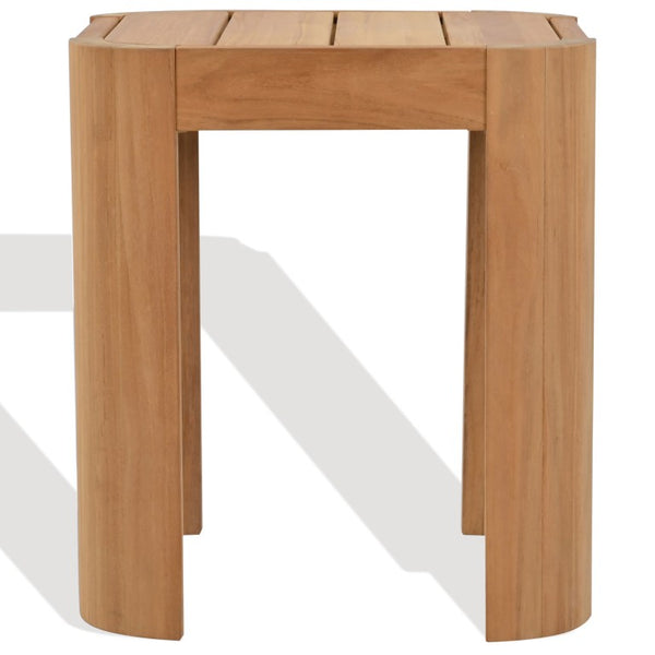 Safavieh Leilani Solid Brazilian Teak Square Accent Table Warm Honey Grain for Living Spaces CPT1078A