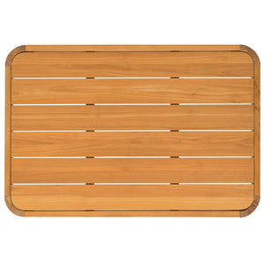 Safavieh Leilani Brazilian Teak Rectangular Coffee Table Solid Hardwood Low Profile Living Room CPT1079A