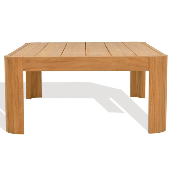 Safavieh Leilani Brazilian Teak Rectangular Coffee Table Solid Hardwood Low Profile Living Room CPT1079A