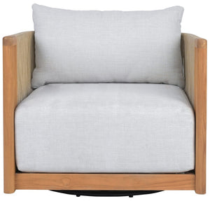 Safavieh Marina Outdoor Brazilian Teak Swivel Chair with Resort Style and Weather Resistant Frame CPT1083A