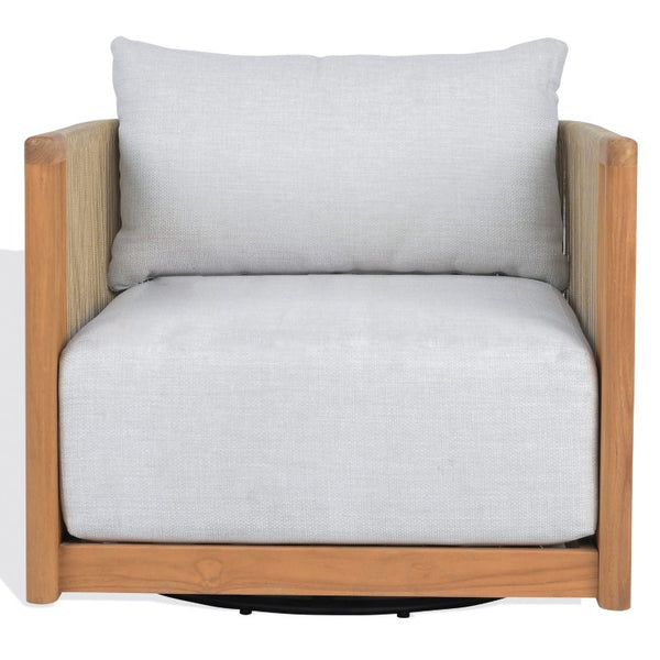 Safavieh Marina Outdoor Brazilian Teak Swivel Chair with Resort Style and Weather Resistant Frame CPT1083A