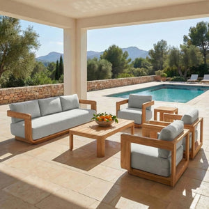 Safavieh Marina Outdoor Brazilian Teak Swivel Chair with Resort Style and Weather Resistant Frame CPT1083A