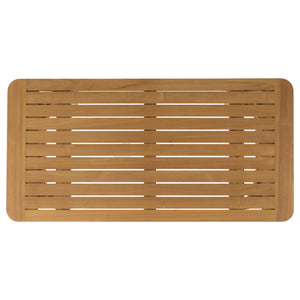 Skipper Teak And Hyacinth Outdoor Coffee Table With Handwoven Surface, Durable Weather-Tolerant Design