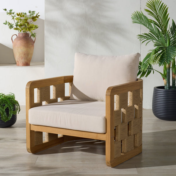 Skipper Teak & Hand‑Twisted Hyacinth Patio Chair — Durable Outdoor Seating With Ergonomic Comfort And Timeless Style