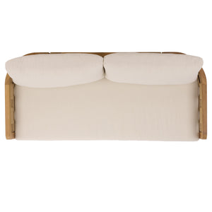 Skipper Teak And Hyacinth Patio Sofa — Weather-Resistant Outdoor Seating, Cushioned Comfort, 69.3" W