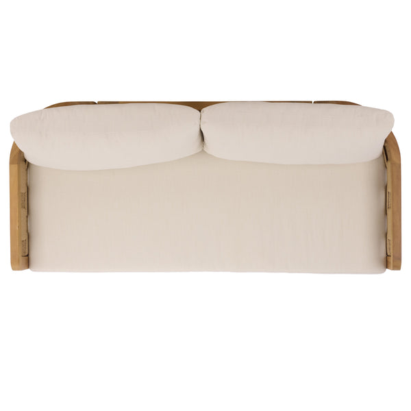 Skipper Teak And Hyacinth Patio Sofa — Weather-Resistant Outdoor Seating, Cushioned Comfort, 69.3" W