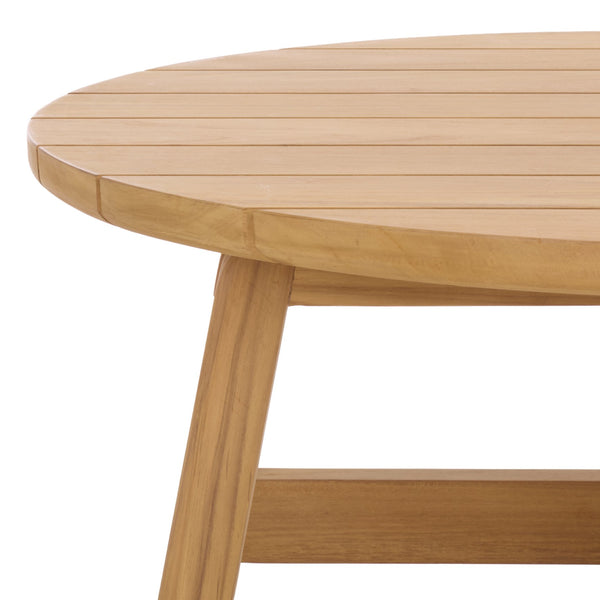 Gale Teak Outdoor Coffee Table — Low-Profile Solid Teak Square Table, Weather-Ready Patio Centerpiece