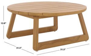 Gale Teak Outdoor Coffee Table — Low-Profile Solid Teak Square Table, Weather-Ready Patio Centerpiece