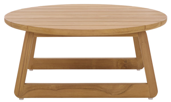 Gale Teak Outdoor Coffee Table — Low-Profile Solid Teak Square Table, Weather-Ready Patio Centerpiece