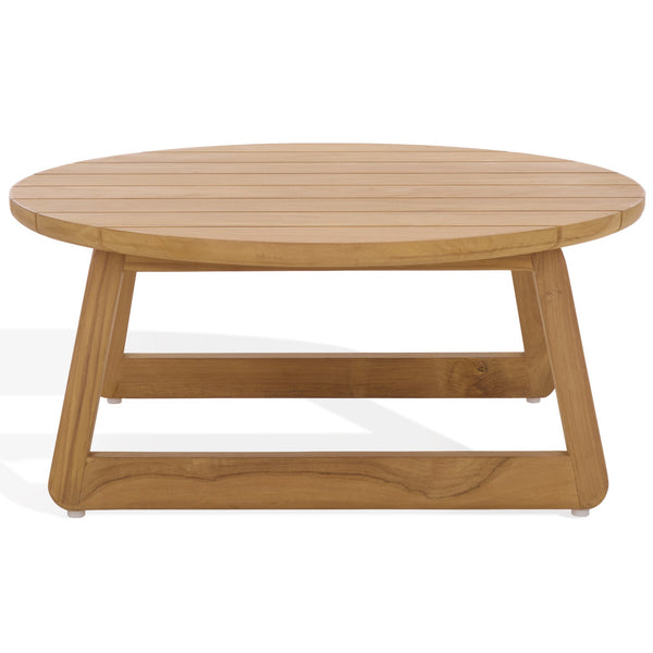 Gale Teak Outdoor Coffee Table — Low-Profile Solid Teak Square Table, Weather-Ready Patio Centerpiece