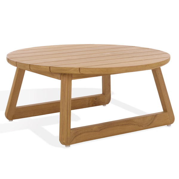 Gale Teak Outdoor Coffee Table — Low-Profile Solid Teak Square Table, Weather-Ready Patio Centerpiece